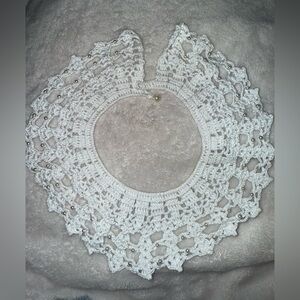 Elegant White Crochet Collar